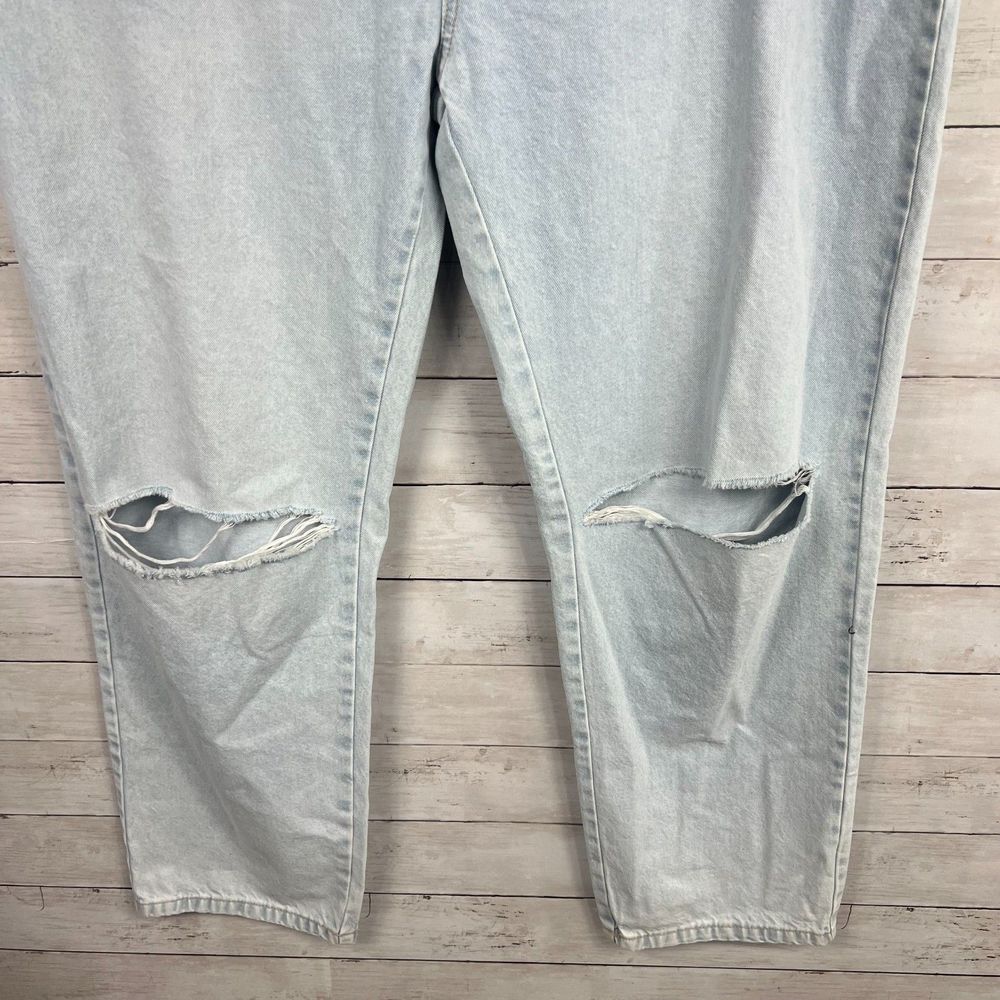 Cotton On Light Wash Distressed Long Straight Jeans - Picture 3 of 5